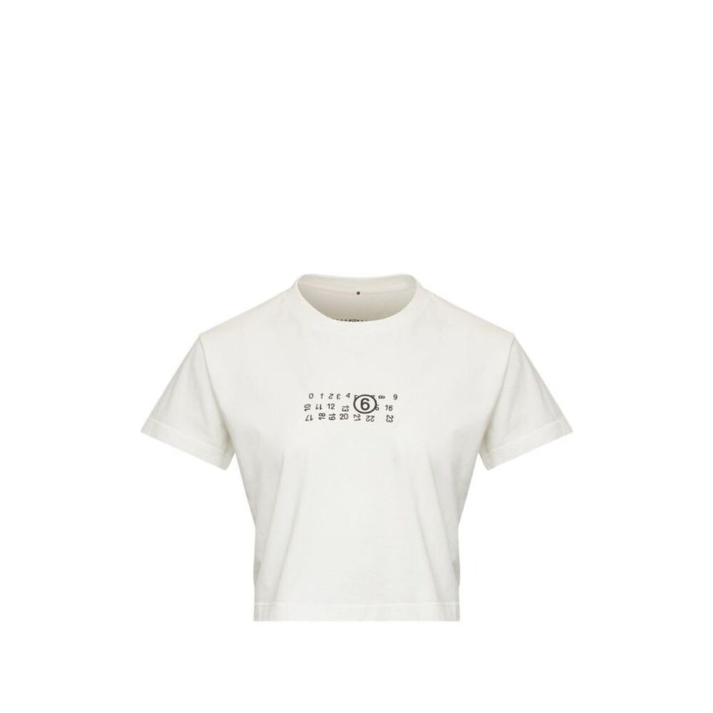 Mm6 Maison Margiela Women Logo Cotton T-Shirt